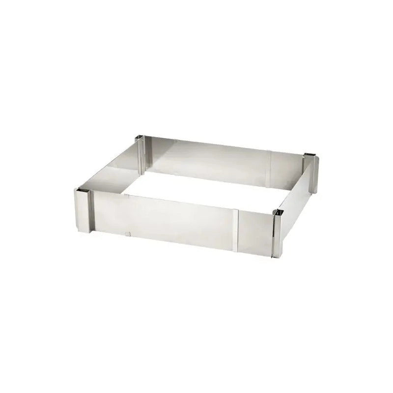 Anello torte quadrato regolabile 24-46 cm