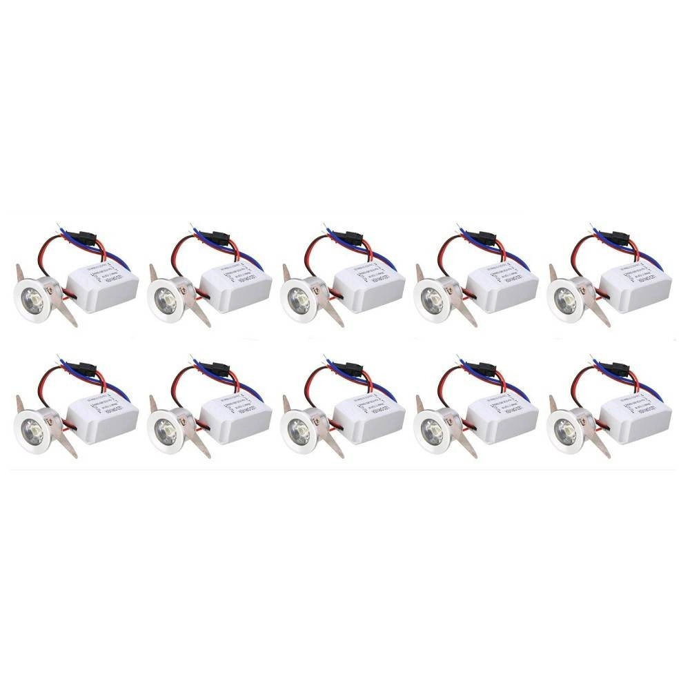 Trade Shop - Faretto A Led Da 1w Punto Luce Ad Incasso Bianco Caldo Freddo 220v Set Da 10pz -