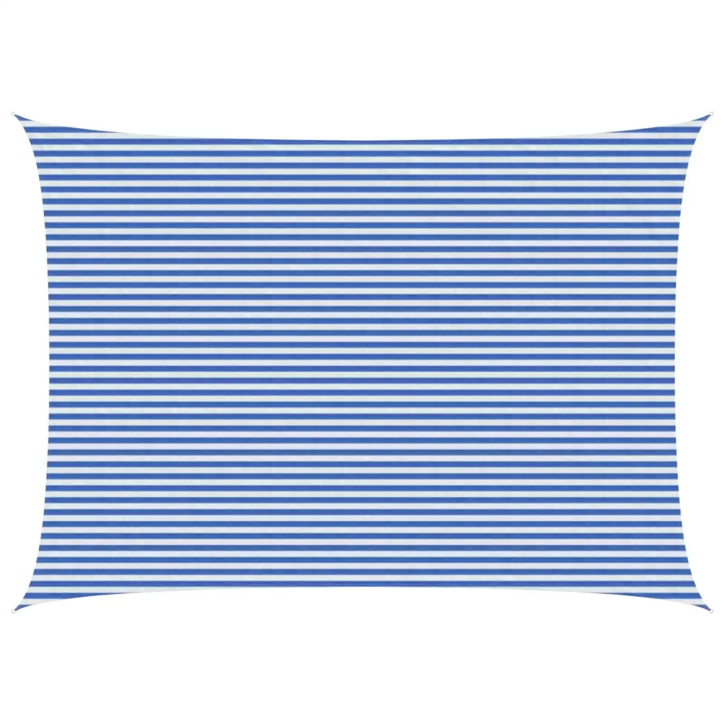 Vela Parasole | Telo Ombra | Vela da ombra Blu e Bianco 5 x 7 m HDPE