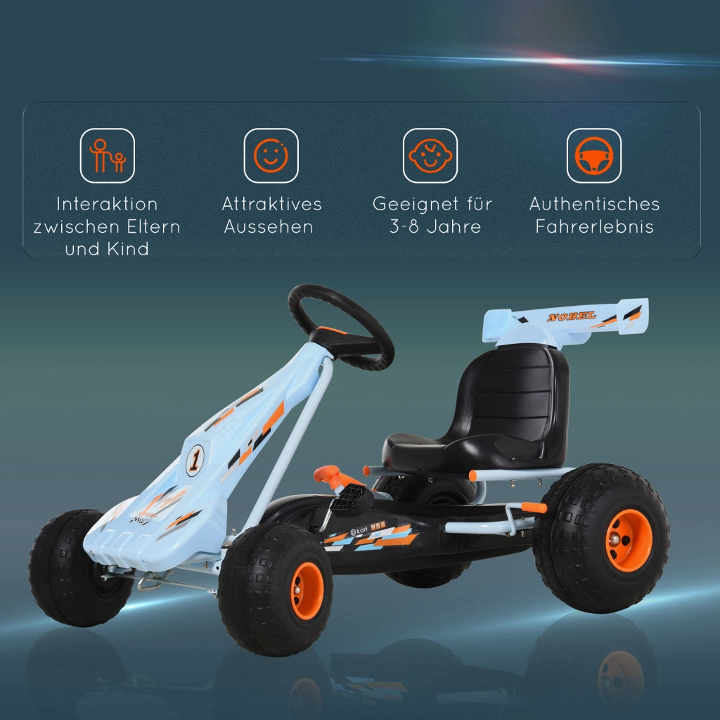 Go-Kart Pedalino per Bambini con Freno a Mano ¨C zephmum ¨C Blu