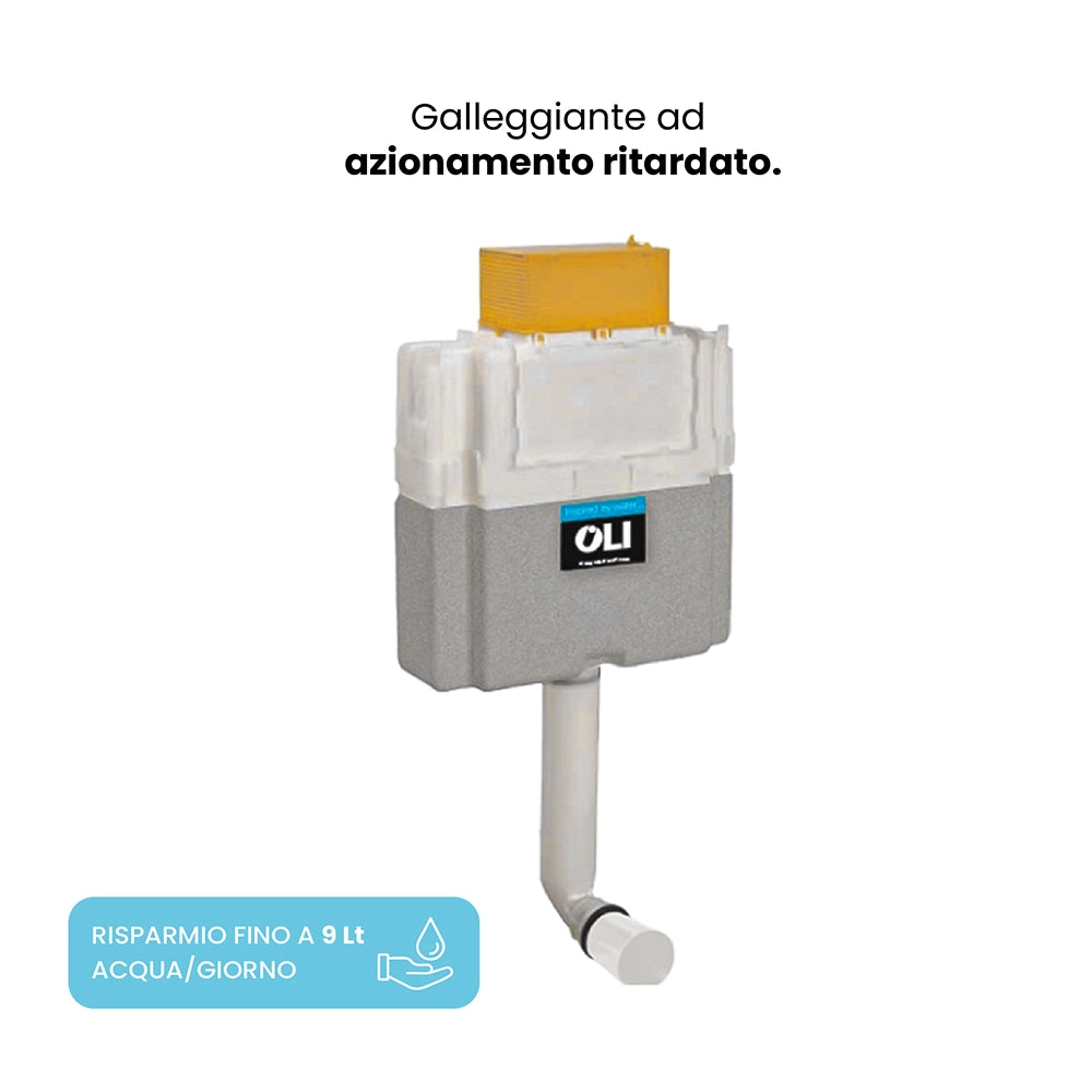 Cassetta wc incasso sottofinestra Oli Expert Plus con sistema a doppio scarico 6/3 litri