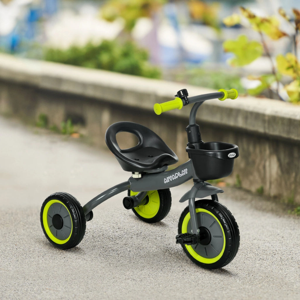 Triciclo con campanello e cestino sellino regolabile con schienale ¨C Xylo ¨C nero 2-5 anni