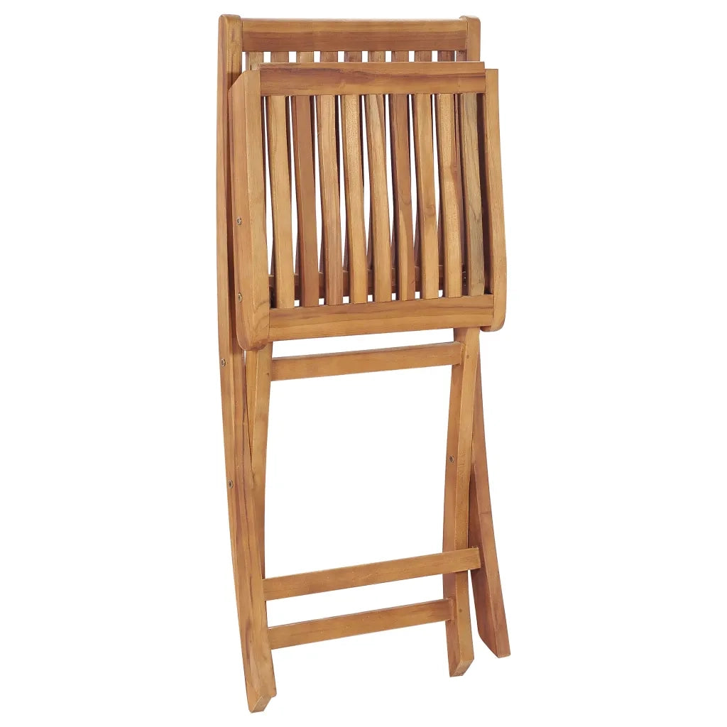 Sedie da Giardino Pieghevoli 2 pz in Legno Massello di Teak 315105