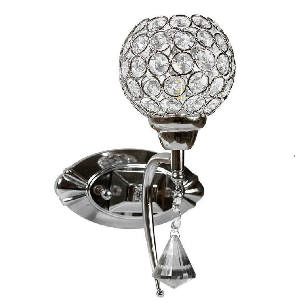 Trade Shop - Applique Parete Moderno Paralume Con Cristalli Acrilico Pendente Attacco G9 E19 -
