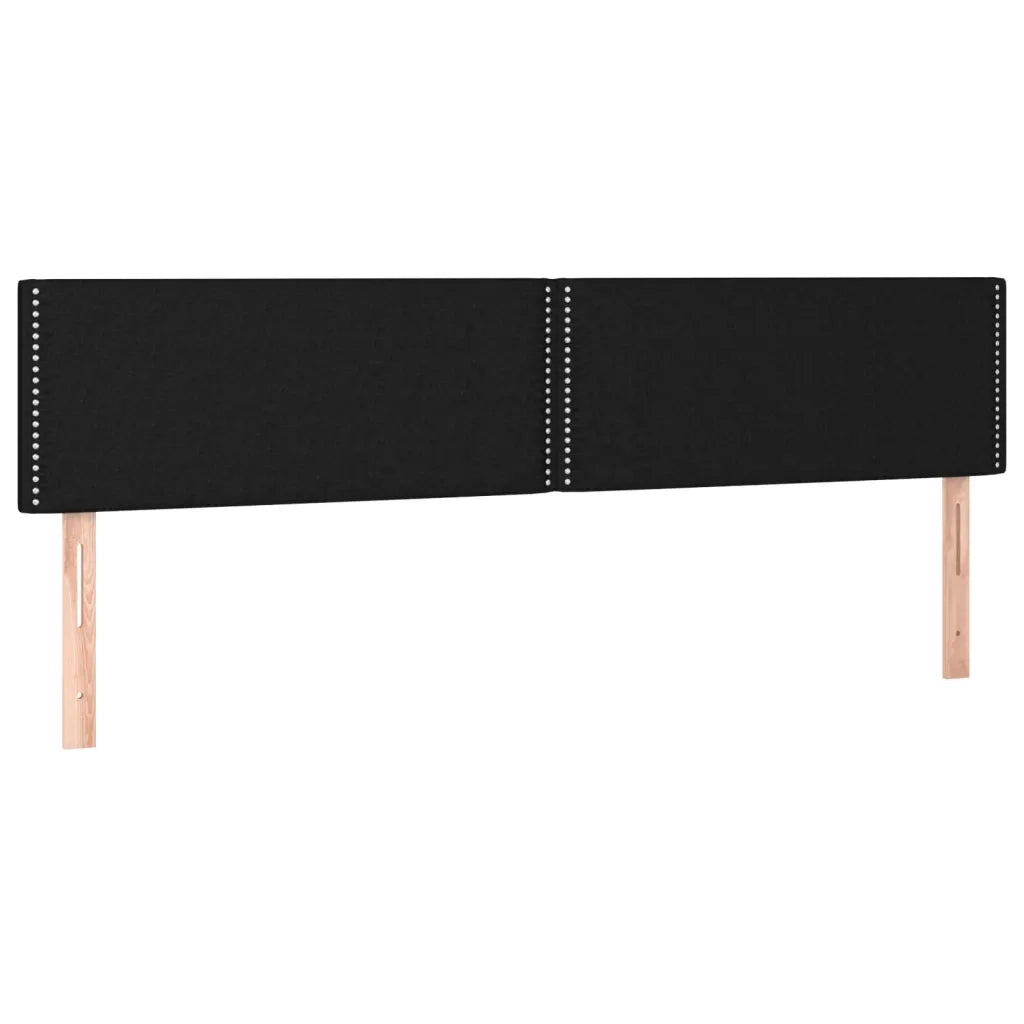 Testiera | Testata Nera 200x5x78/88 cm in Tessuto
