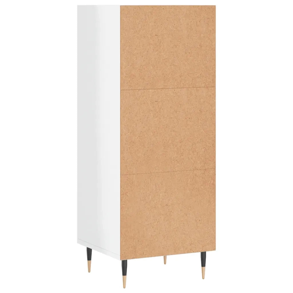 Credenza Bianco Lucido 34,5x32,5x90 cm in Legno Multistrato 828710