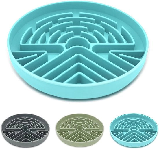 Piattaforma per cani Slow Feeder con base antiscivolo - ciotola per cibo in silicone - interazione attiva - adatta per cani grandi e piccoli - prevenzione soffocamento