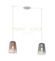 SOSPENSIONE BIANCO SPOSTABILE 2 LUCI (1 RA + 1 CR) 1164BI-S2 S-RC