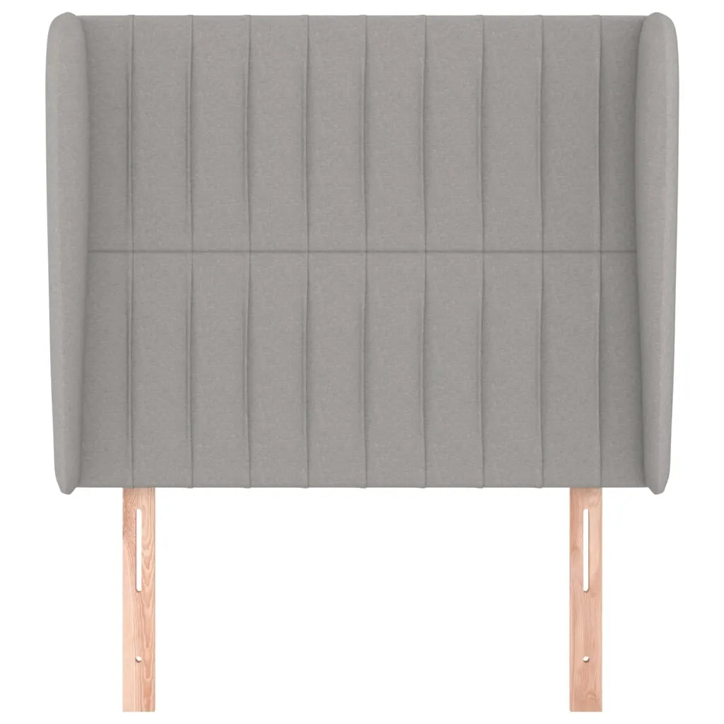 Testiera ad Orecchio Grigio Chiaro 83x23x118/128 cm in Tessuto 3118168