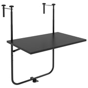 Tavolo da balcone pieghevole ¨C Xylo ¨C metallo nero regolabile 62x60x85,5cm