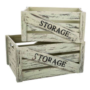 Set cassetti in legno 2 pezzi 36x28x15h cm