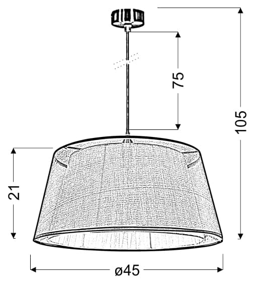 Lampada a sospensione Candellux Charlie bianca Ø45 E27