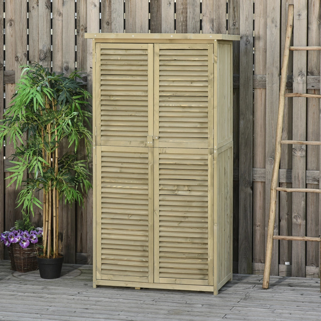 ARMADIO DA GIARDINO 87 x 46,5 x 160 cm Legno Grigio con tetto asfalto