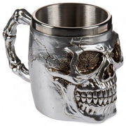 Tazza da Caffè in Stile Mok 3D con Maniglia - Materiali: Pietra Artificiale e Acciaio Inossidabile - Capacità: 400 ml - Ideale per Halloween e Decorazione Gotica