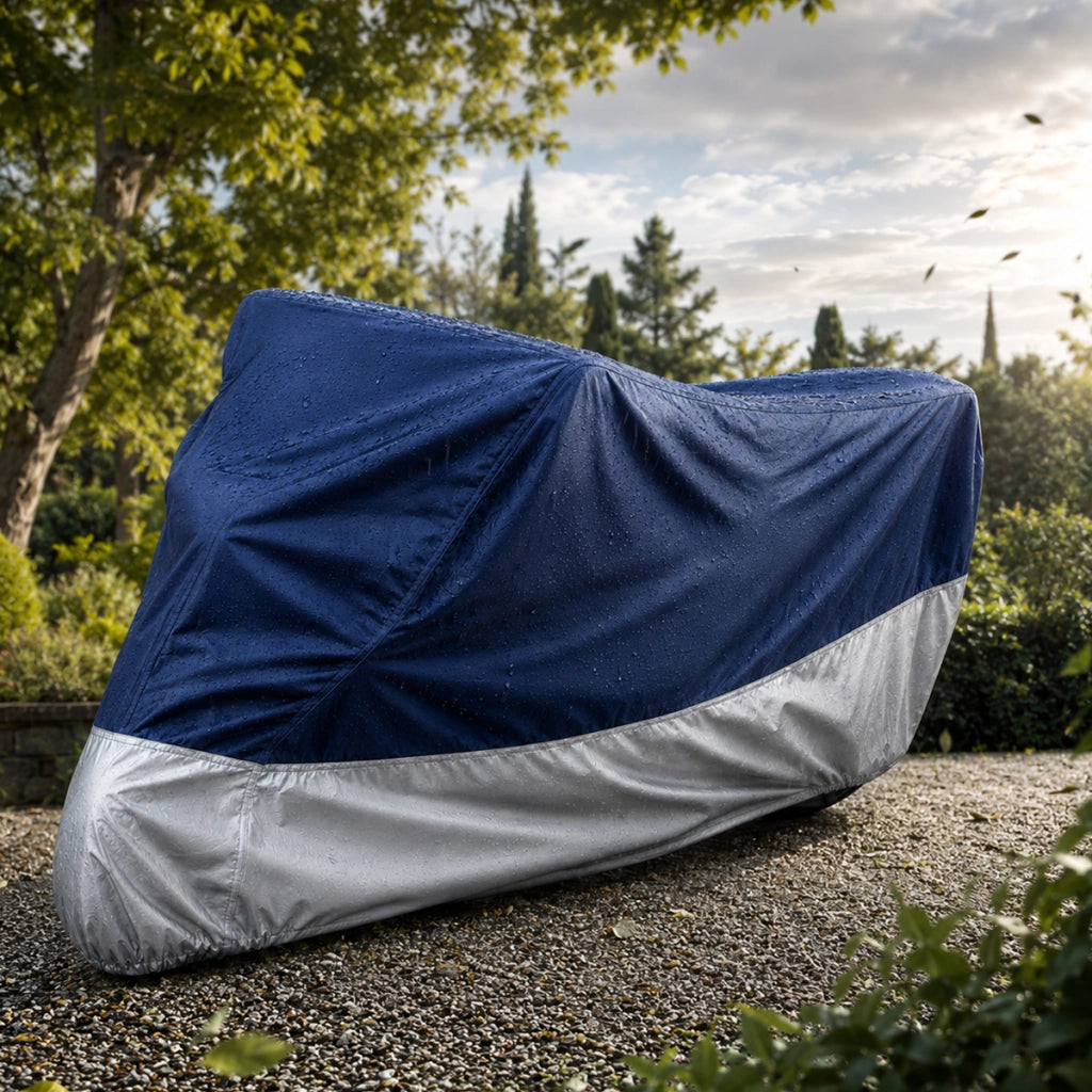 Copertura di Protezione per Moto in Tessuto Oxford 200x90x100cm Blu Avizar