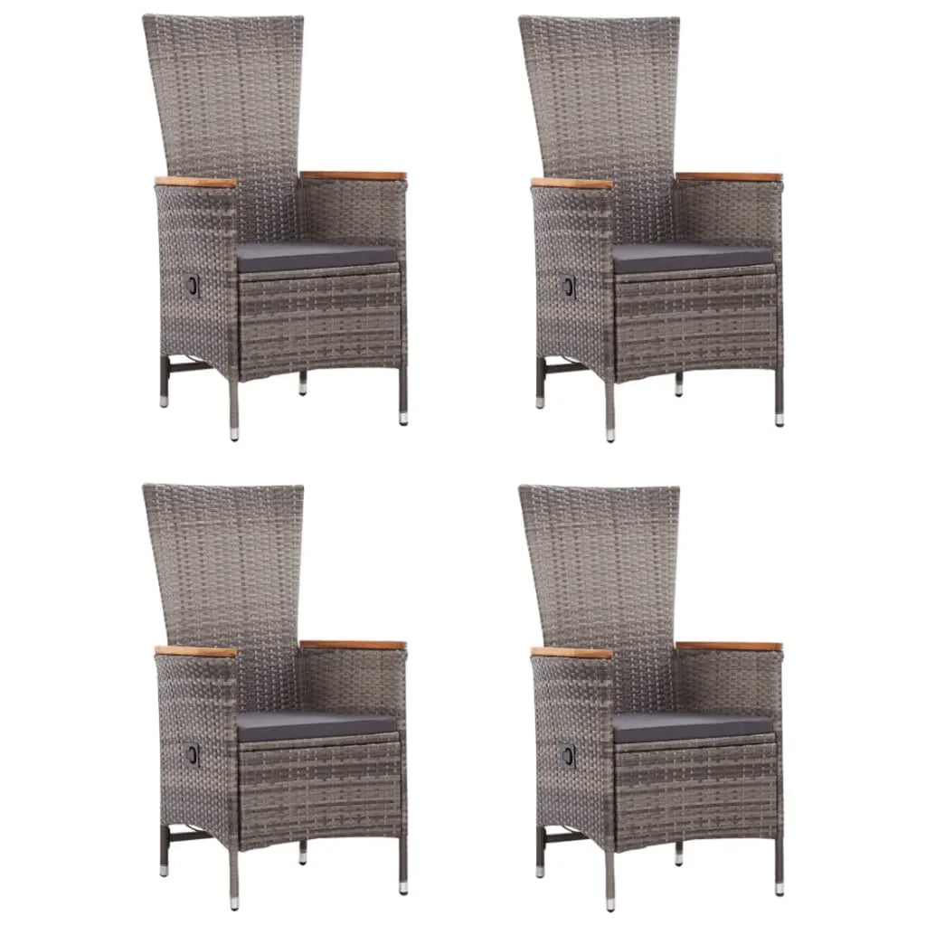 Set Mobili da Pranzo per Giardino 5 pz Grigio 3068758