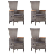 Set Mobili da Pranzo per Giardino 5 pz Grigio 3068758