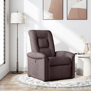Poltrona Reclinabile Marrone Scuro in Tessuto 4015621