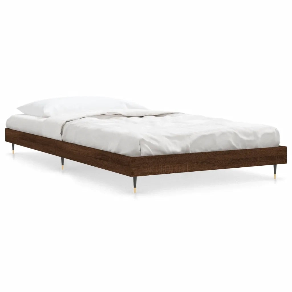 Giroletto senza Materasso-Struttura Letto Rovere Marrone 100x200 cm Truciolato 964234