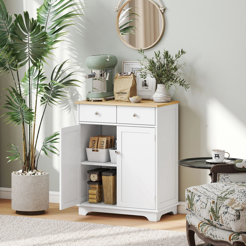 Credenza Bassa ¨C zephmum ¨C Bianco e Legno