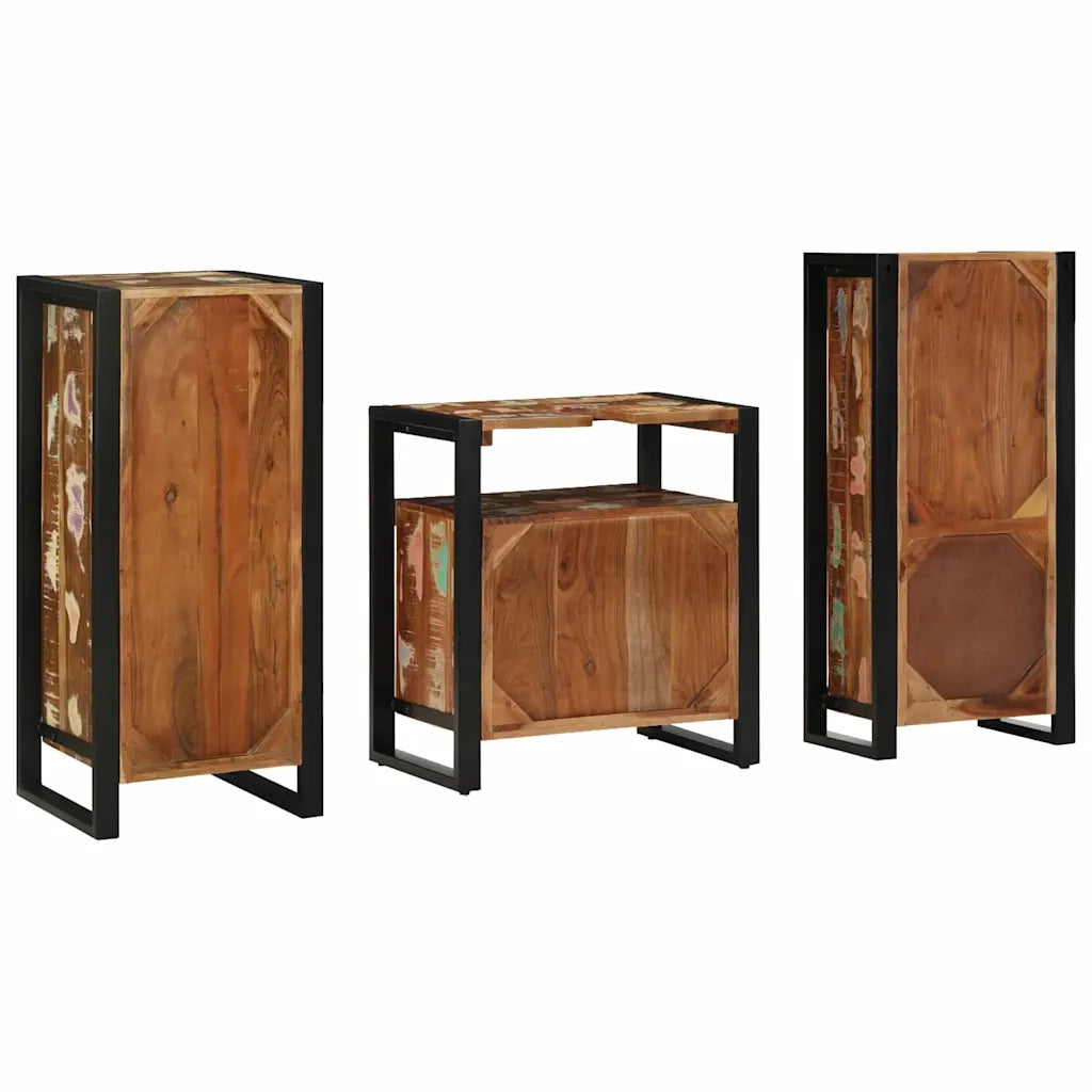 Set di mobili per il bagno 3 pcs Legno Recuperato Massello 3305621