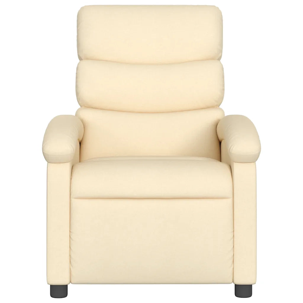 Poltrona Reclinabile Massaggiante Elettrica Crema in Tessuto 3203975