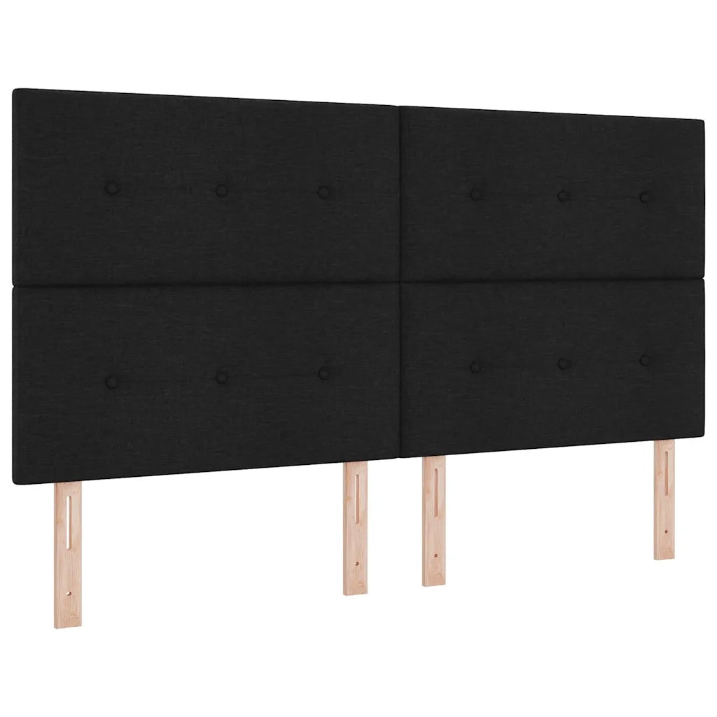 Testiera | Testata LED con strisce LED con Testiera | Testata Nero 180 cm Tessuto