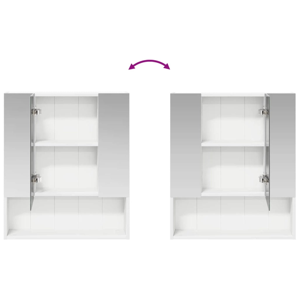 Mobiletto per specchio da bagno Bianco 60 x 14.5 x 70 cm 889183