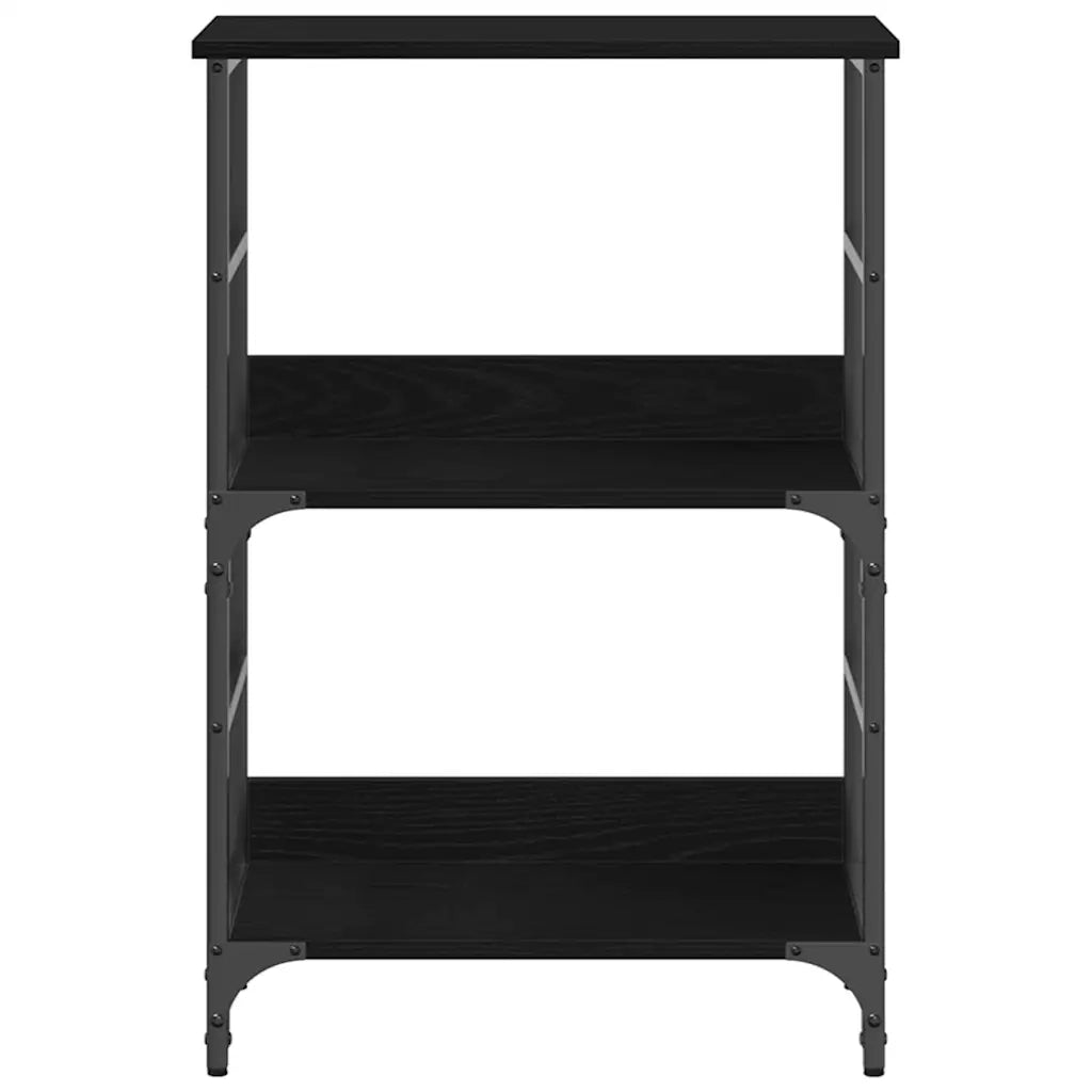 Libreria-Scaffale per Libri-Mobile di Stoccaggio Rovere Nero 50 x 33 x 82 cm Legno multistrato