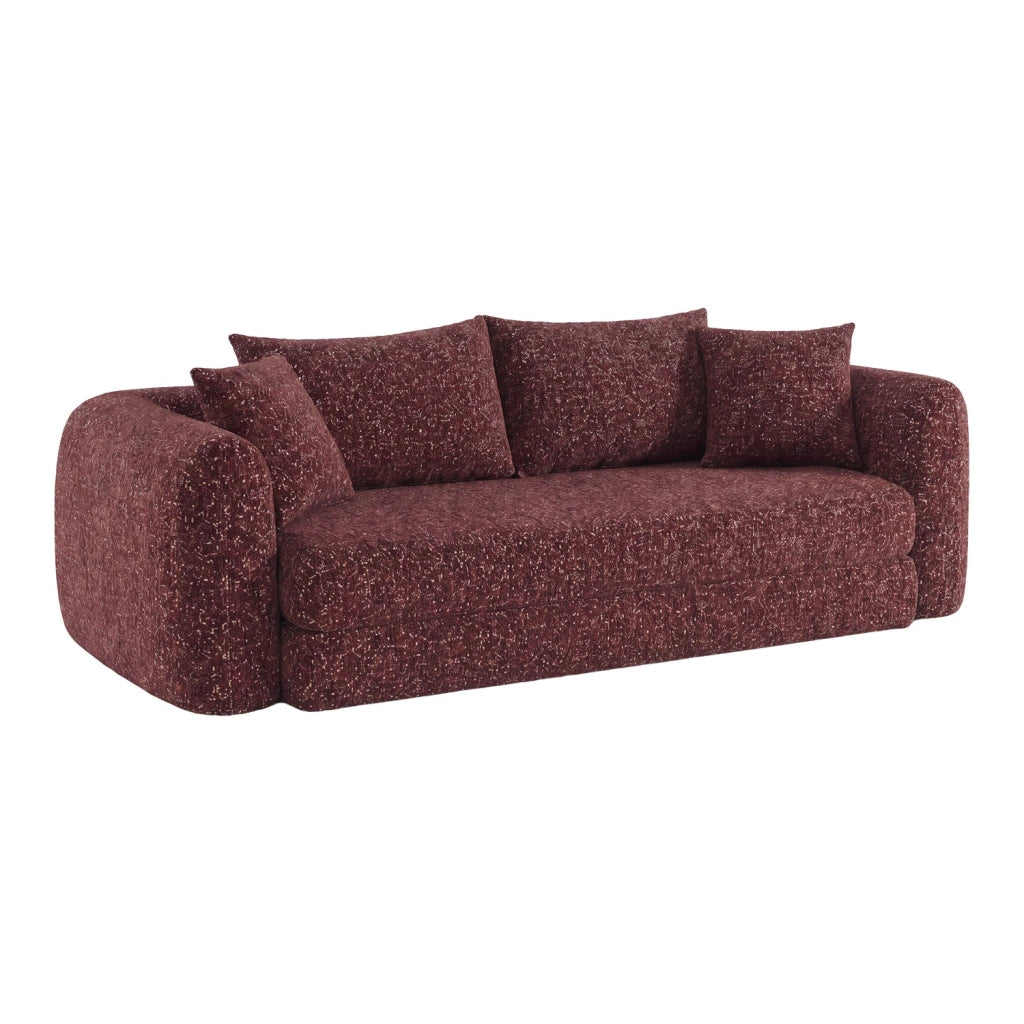 Divano letto pieghevole compatto in tessuto con struttura cromata, 3