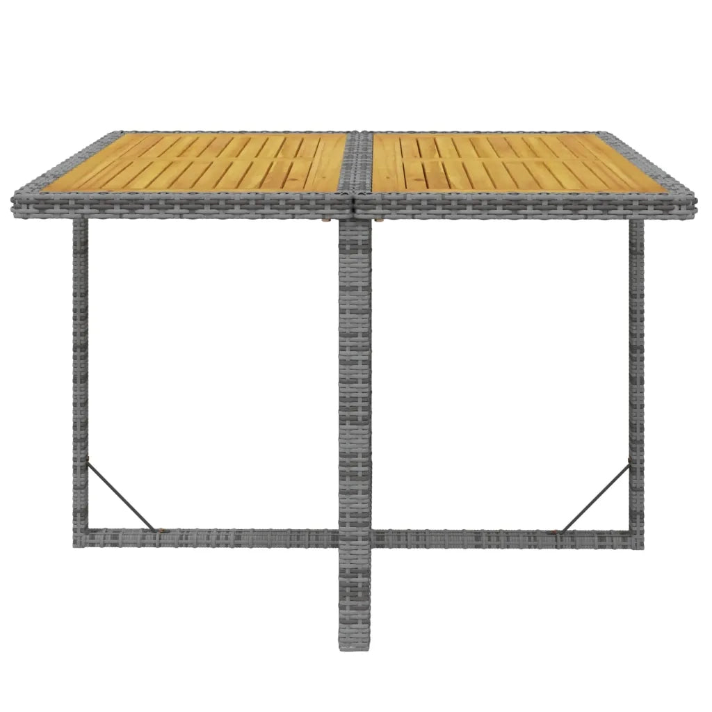 Set Pranzo da Giardino 9 pz con Cuscini in Polyrattan Grigio 3095525