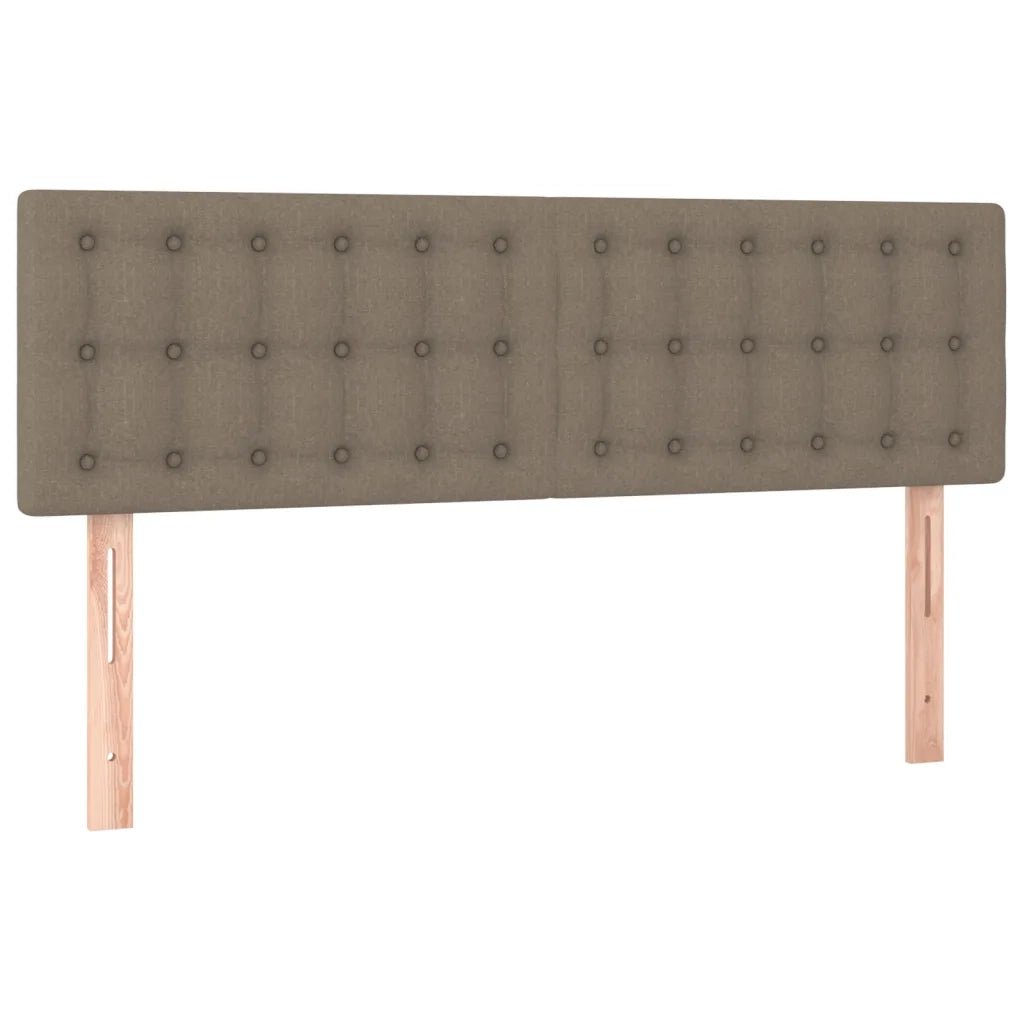 Letto a Molle con Materasso e LED Tortora 140x200 cm in Tessuto 3133481