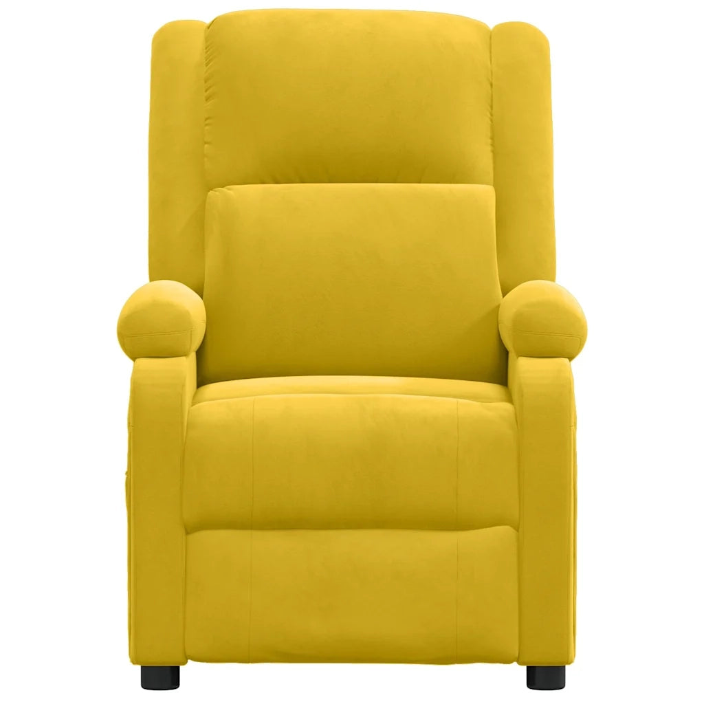 Poltrona Massaggiante Elettrica Gialla in Velluto 3098411