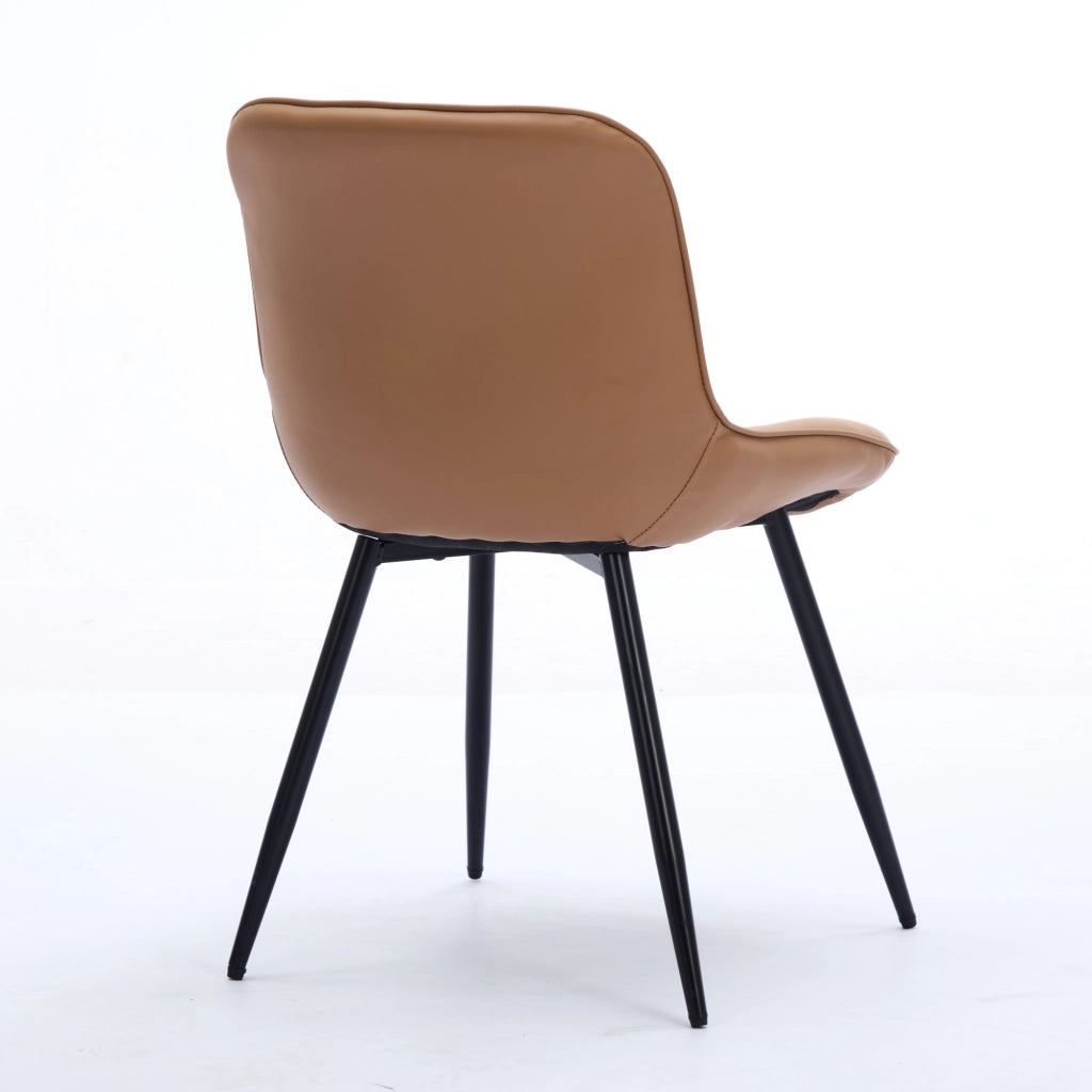 Sedie da pranzo, set da 2, sedie ergonomiche da cucina con rivestimento in similpelle PU traforata traspirante e trapuntatura 3D artistica, robuste ga