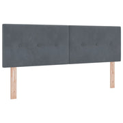 Testiera | Testata LED con strisce LED Grigio 144 cm Velluto