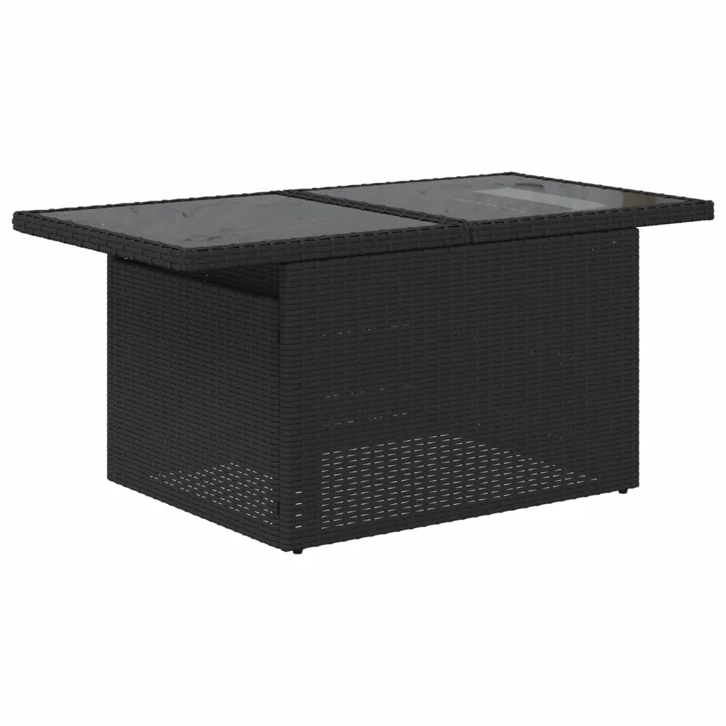 Set Divano da Giardino 6 pz con Cuscini Nero in Polyrattan 3274965