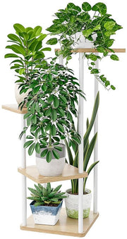 Supporto per Piante Spaziale - 4 Livelli - Supporto per Fiori - Supporto per Piante Interno - Design Moderno - Adatto per Salotto/Terrazzo