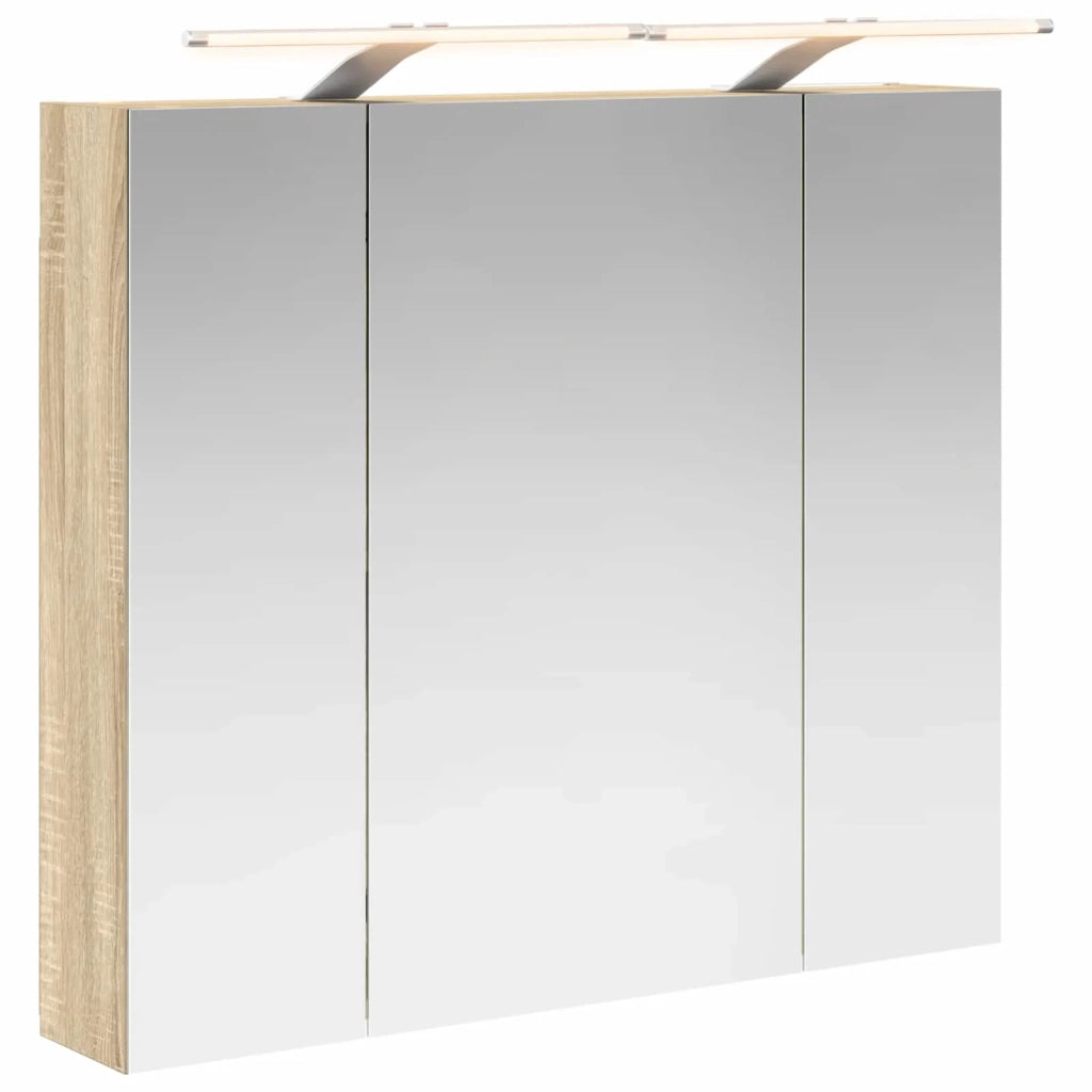 Mobiletto per specchio da bagno Rovere Sonoma 80 x 14.5 x 70 cm 889113