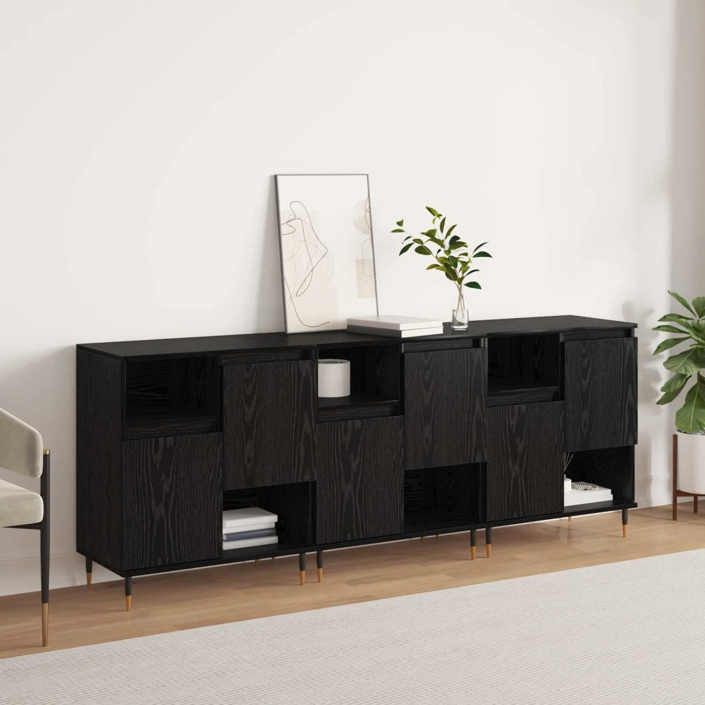 Credenza | Sideboards 3 pcs Rovere Nero