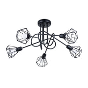 Lampada da parete Artemis Powder Blue 5x E14 LED Max 10W Acciaio nero