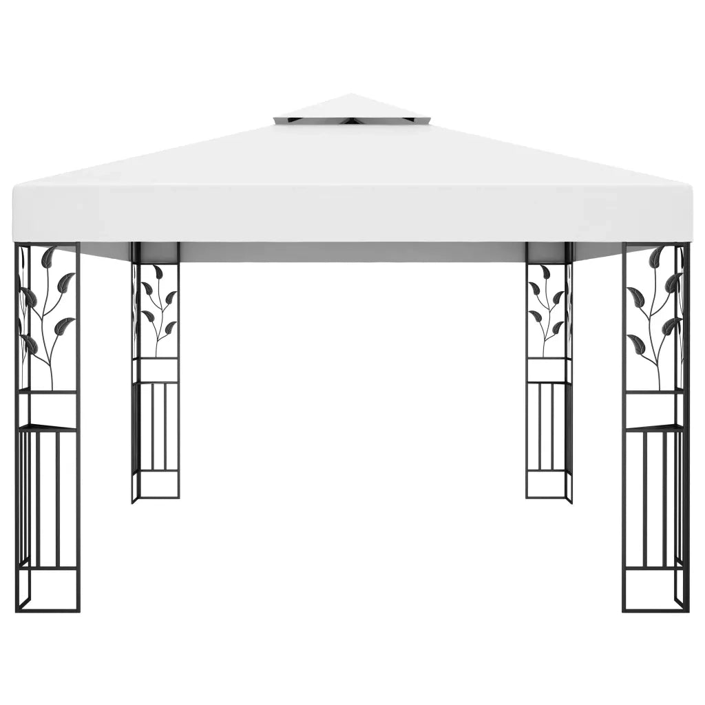 Gazebo | Pergolato con Tetto Doppio 3x4 m Bianco
