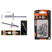 Trade Shop - Set 12 Pezzi Rivetti Rivetto 4.8 X 13mm Accessori Per Bricolage Ferramenta 94981 -
