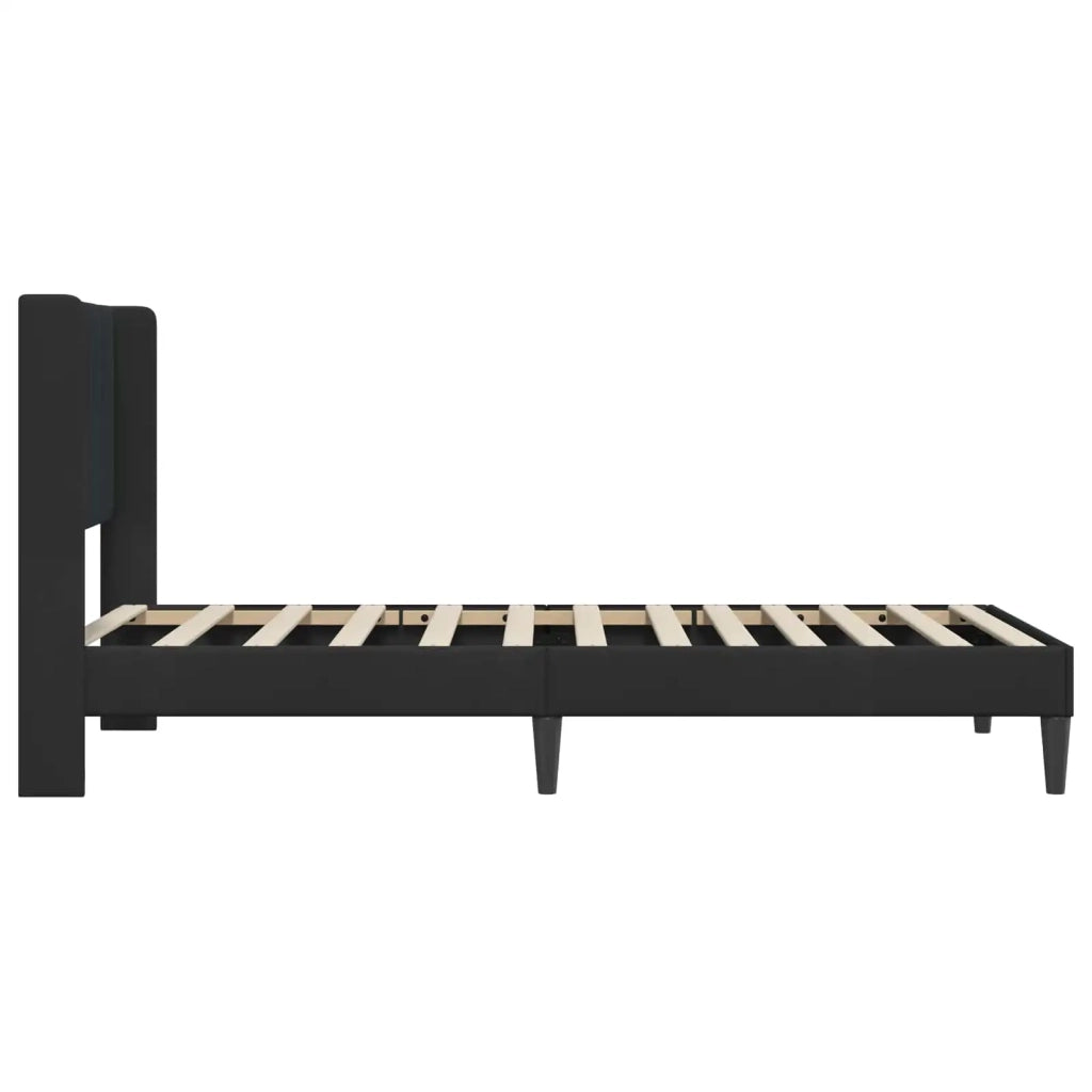 Struttura del letto con testiera-Giroletto Nero 80 x 200 cm Velluto 923251