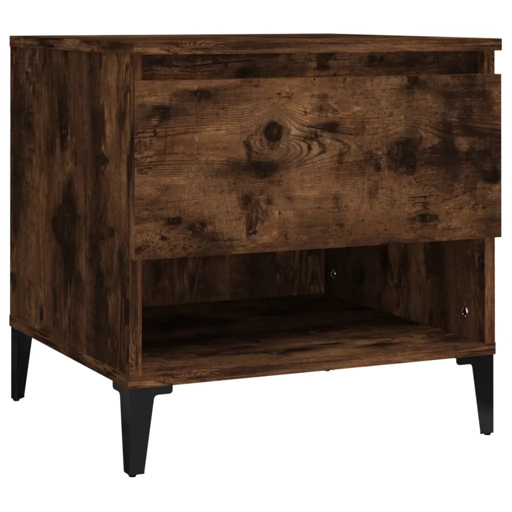 Tavolini 2pz Rovere Fumo 50x46x50 cm in Legno Multistrato 819559
