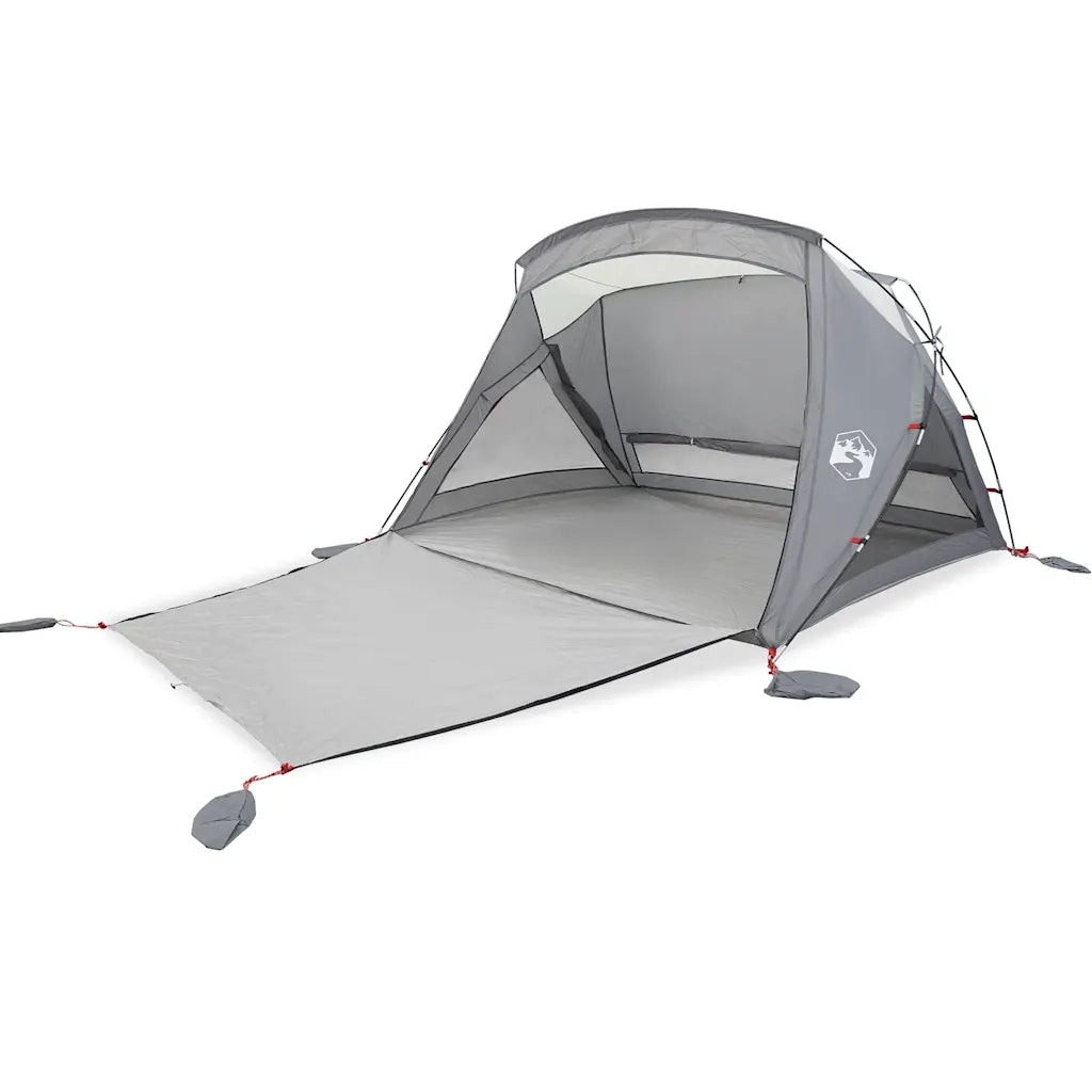Tenda da Spiaggia 2 Persone Grigia Impermeabile