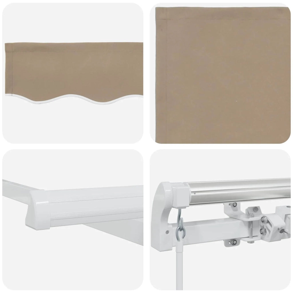Tenda da Sole | Tenda Retrattile Beige 400 ¡Á 300 cm Poliestere e Alluminio