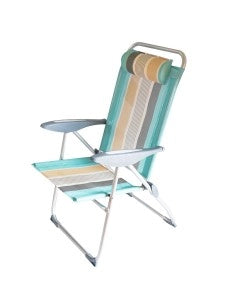 Spiaggina in alluminio 5 posiziioni, Multicolore