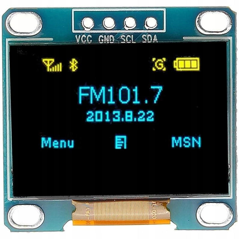 Display OLED 0,96" SSD1306 – Schermo Blu 128x64 | Interfaccia I2C | Compatibile con Arduino, Raspberry Pi