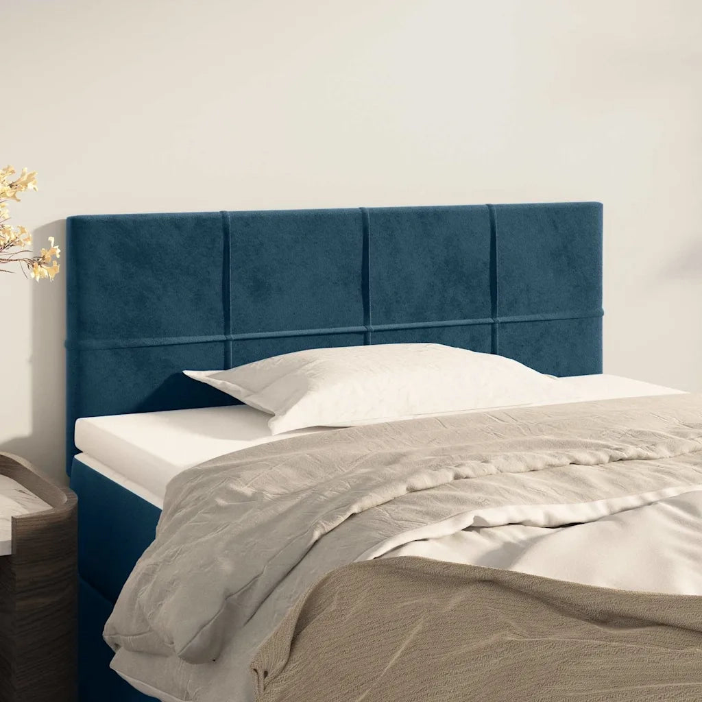 Testiera | Testata Blu Scuro 100x5x78/88 cm in Velluto