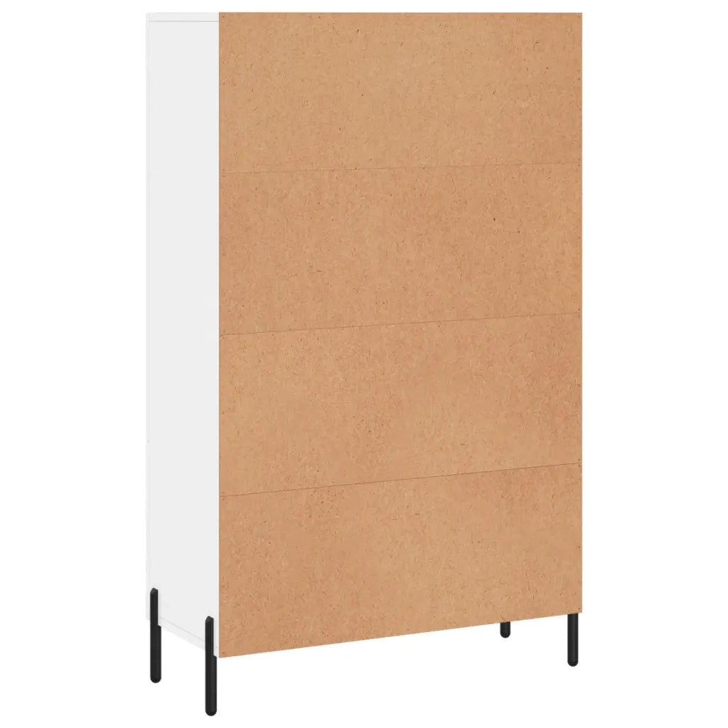 Credenza-Buffet-Armadio da cucina Bianco Lucido 69,5x31x115 cm in Legno Multistrato 261089
